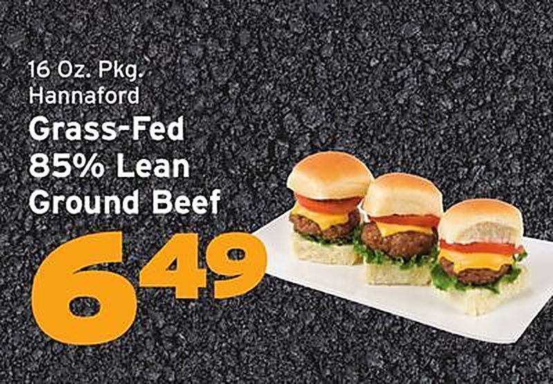 Grass-Fed 85% Lean Ground Beef - Hannaford weekly ad deal