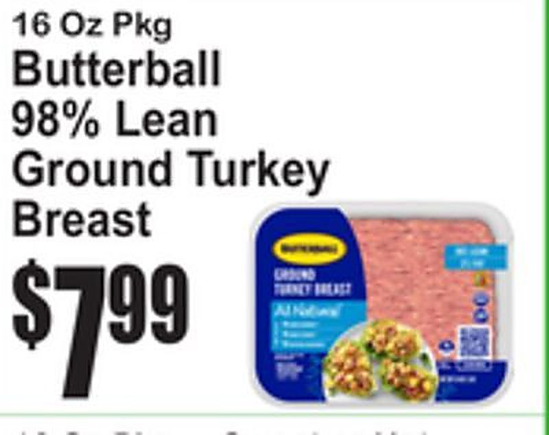 Butterball 98% Lean Ground Turkey Breast - Superfresh weekly ad deal