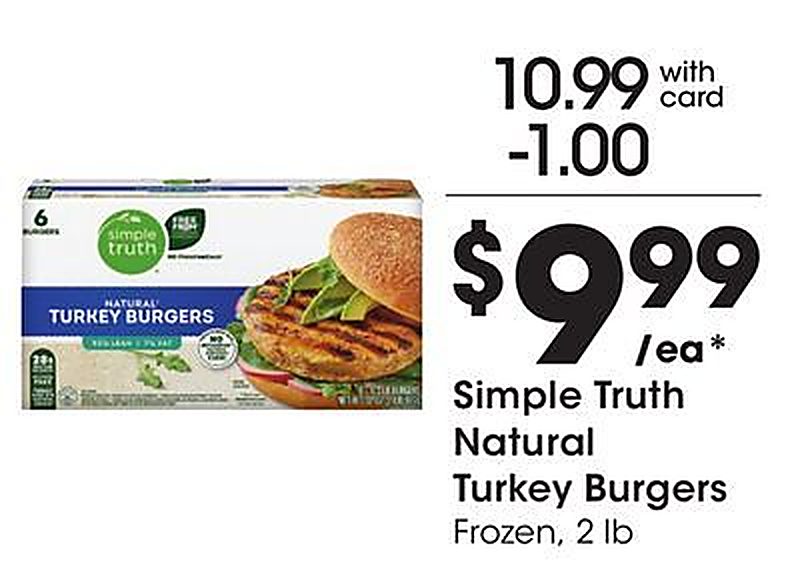 Simple Truth Natural Turkey Burgers - Fred Meyer weekly ad deal