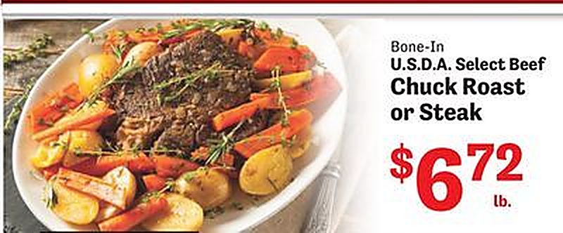 U.S.D.A. Select Beef Chuck Roast or Steak - Food Depot weekly ad deal