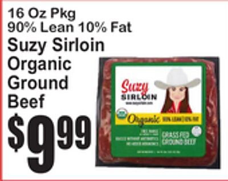 Suzy Sirloin Organic Ground Beef - Superfresh weekly ad deal