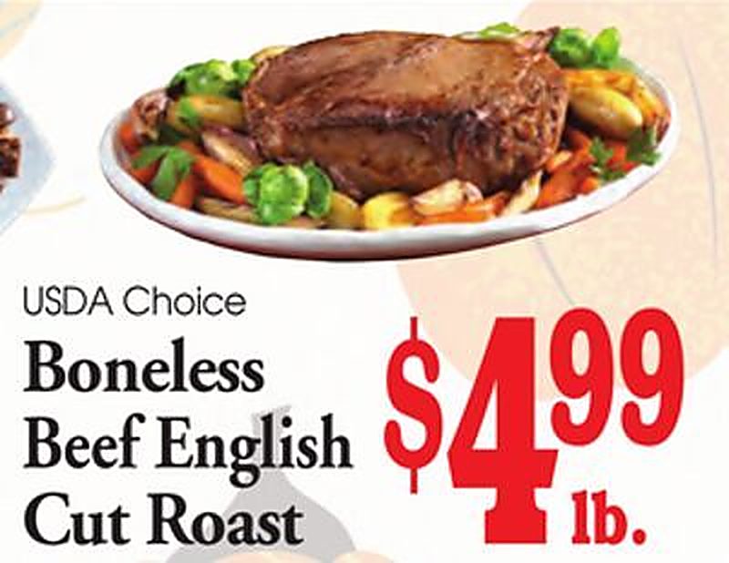 USDA Choice Boneless Beef English Cut Roast - Value Fresh Marketplace weekly ad deal