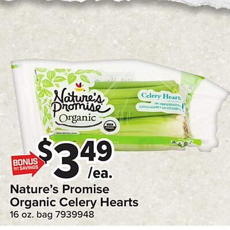Nature's Promise Organic Celery Hearts - Giant Food weekly ad deal