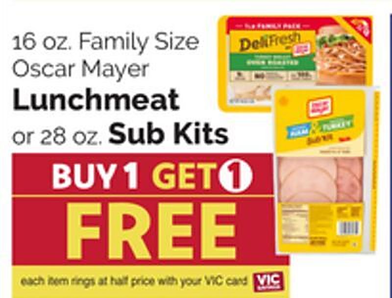 Oscar Mayer Lunchmeat or 28 oz. Sub Kits