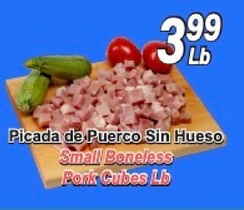 Small Boneless Pork Cubes - El Mezquite Market weekly ad deal