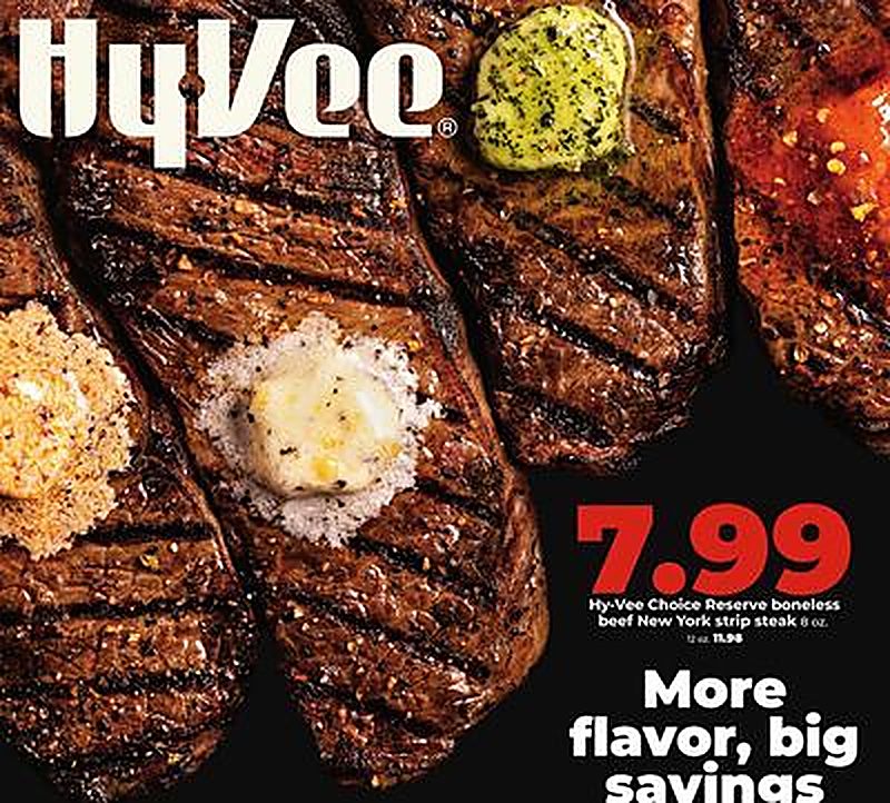 Hy-Vee Choice Reserve boneless beef New York strip - Hy Vee weekly ad deal
