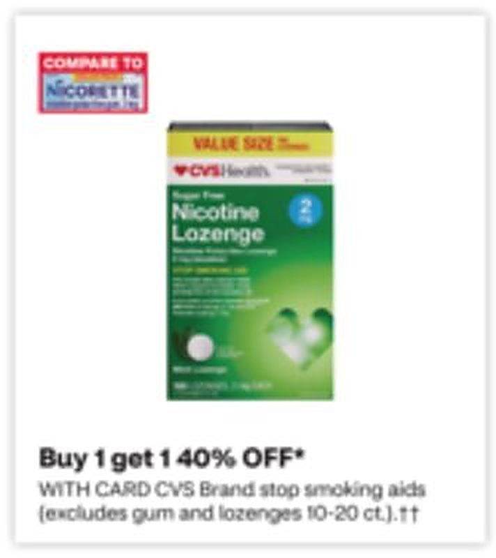 CVS Brand stop smoking aids (excludes gum and lozenges 10-20 ct.).††