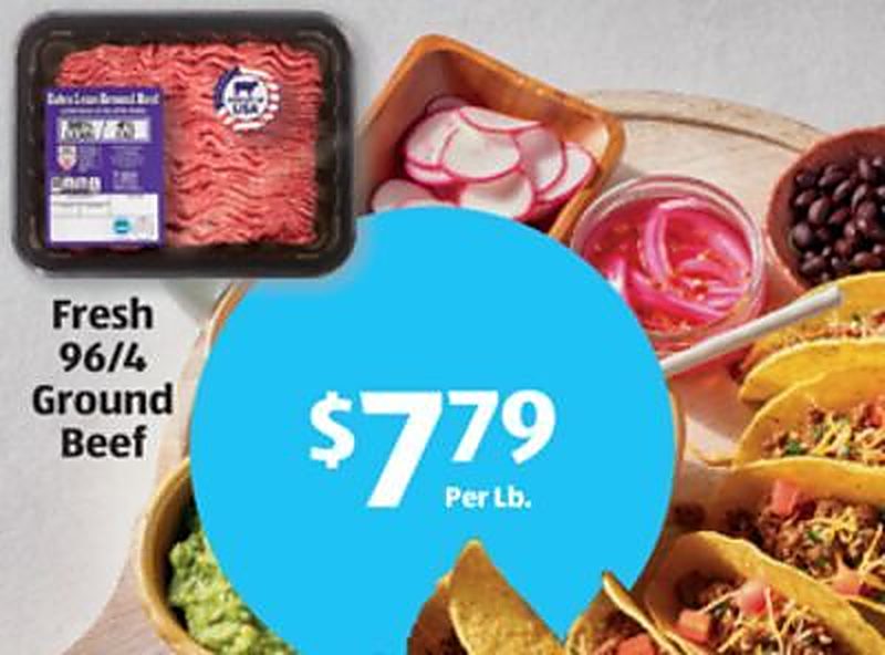 Fresh 96/4 Ground Beef - Aldi weekly ad deal