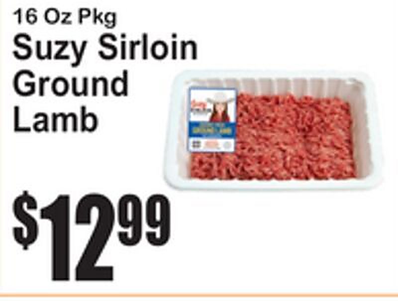 Suzy Sirloin Ground Lamb - Superfresh weekly ad deal