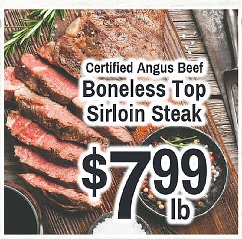 Certified Angus Beef Boneless Top Sirloin Steak - Driskill's Foods weekly ad deal