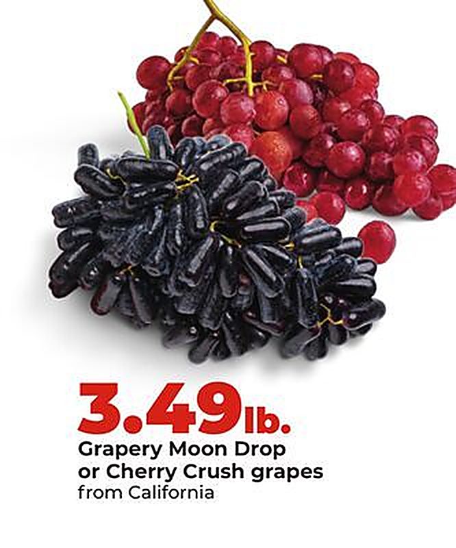 Grapery Moon Drop or Cherry Crush grapes - Hy Vee weekly ad deal