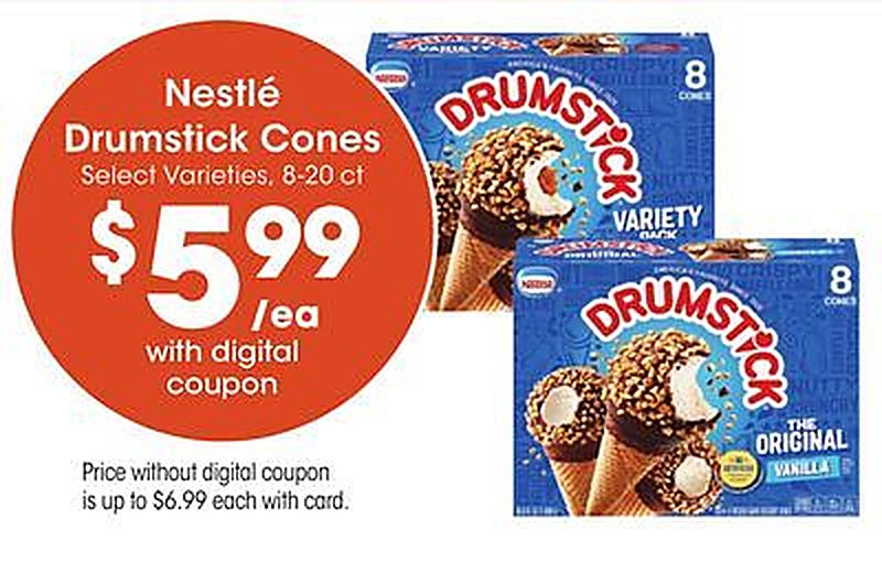 Nestlé Drumstick Cones - King Soopers weekly ad deal