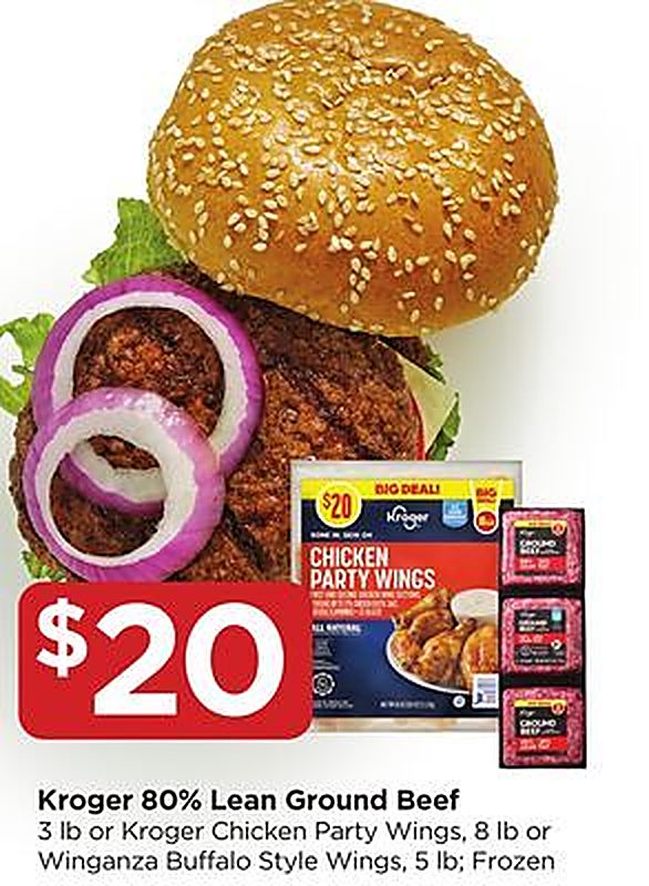 Kroger 80% Lean Ground Beef - Food 4 Less weekly ad deal