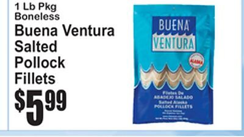 Buena Ventura Salted Pollock Fillets - Superfresh weekly ad deal