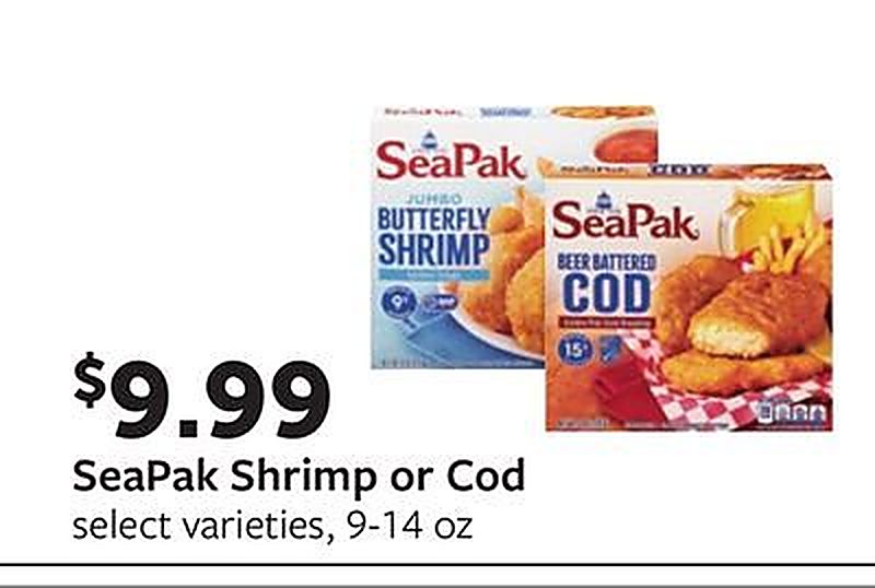 SeaPak Shrimp or Cod - Fareway Meat and Grocery weekly ad deal