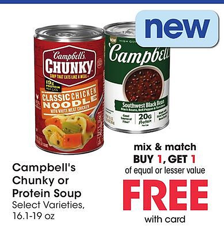 Campbell's Chunky or Protein Soup