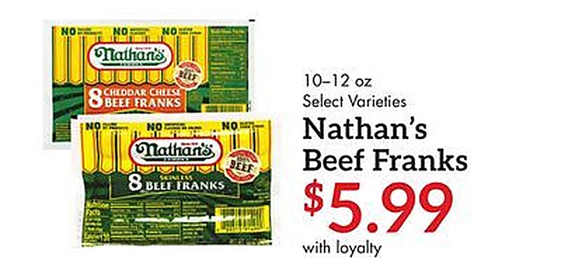 Nathan's Beef Franks - Remke Markets weekly ad deal