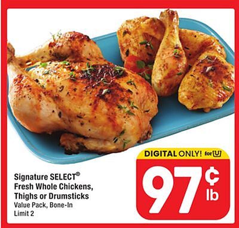 Signature SELECT® Fresh Whole Chickens, Thighs Or Drumsticks - Randalls weekly ad deal