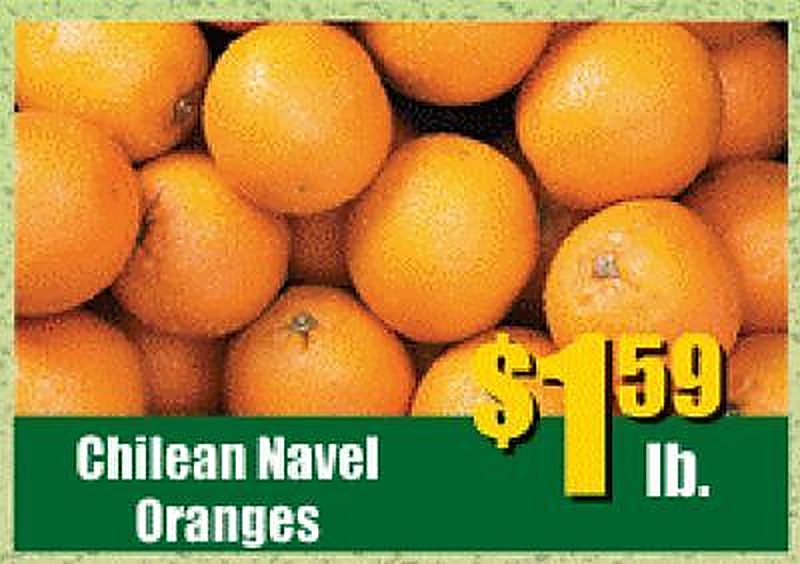 Chilean Navel Oranges - Reams weekly ad deal
