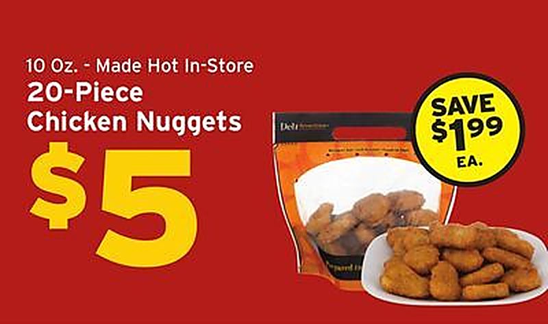 20-Piece Chicken Nuggets - Hannaford weekly ad deal