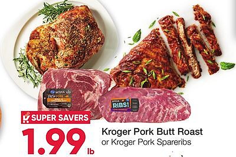 Kroger Pork Butt Roast or Kroger Pork Spareribs - Ruler Foods weekly ad deal