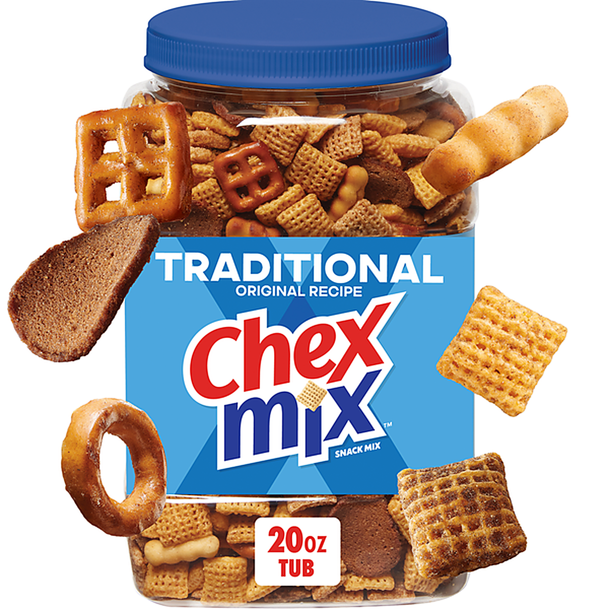 Chex Mix Traditional Original Recipe Snack Mix Tub