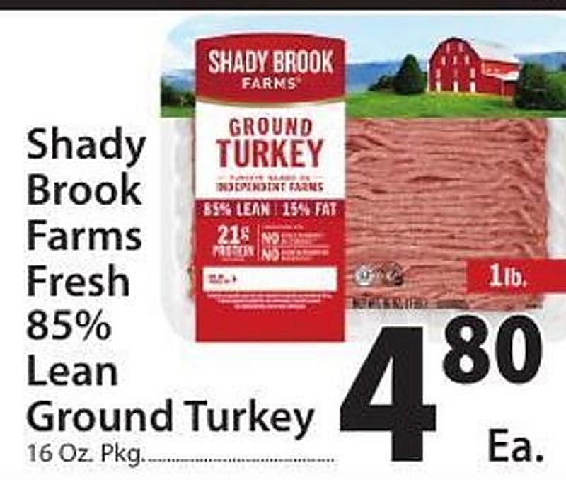 Shady Brook Farms Fresh 85% Lean Ground Turkey - West Side Marketplace weekly ad deal