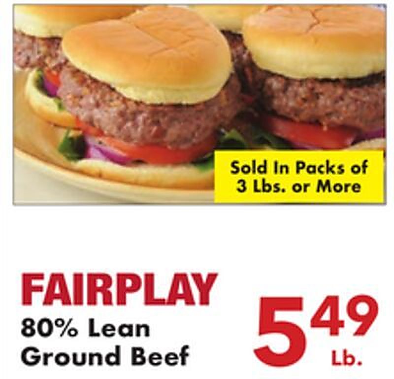 80% Lean Ground Beef - Fairplay Foods weekly ad deal