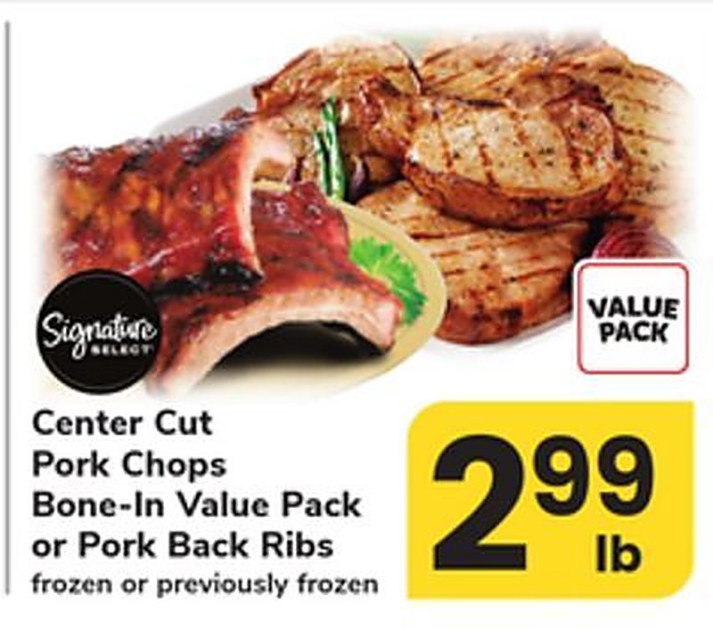 Center Cut Pork Chops Bone-In Value Pack or Pork Back Ribs - Safeway weekly ad deal