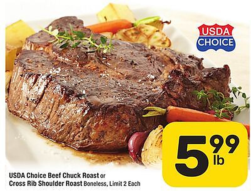 USDA Choice Beef Chuck Roast or Cross Rib Shoulder Roast Boneless - Randalls weekly ad deal