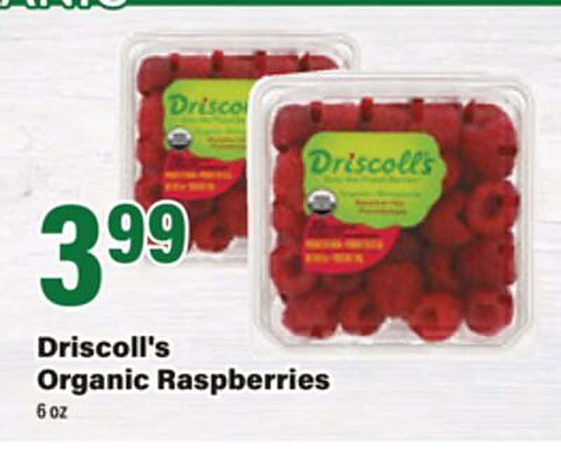 Driscoll's Organic Raspberries - Big Y weekly ad deal