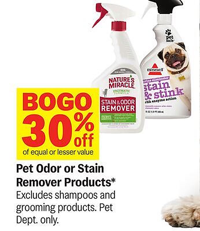 Pet Odor or Stain Remover Products
