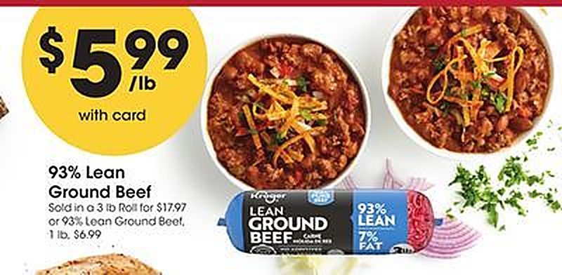 93% Lean Ground Beef - Fred Meyer weekly ad deal