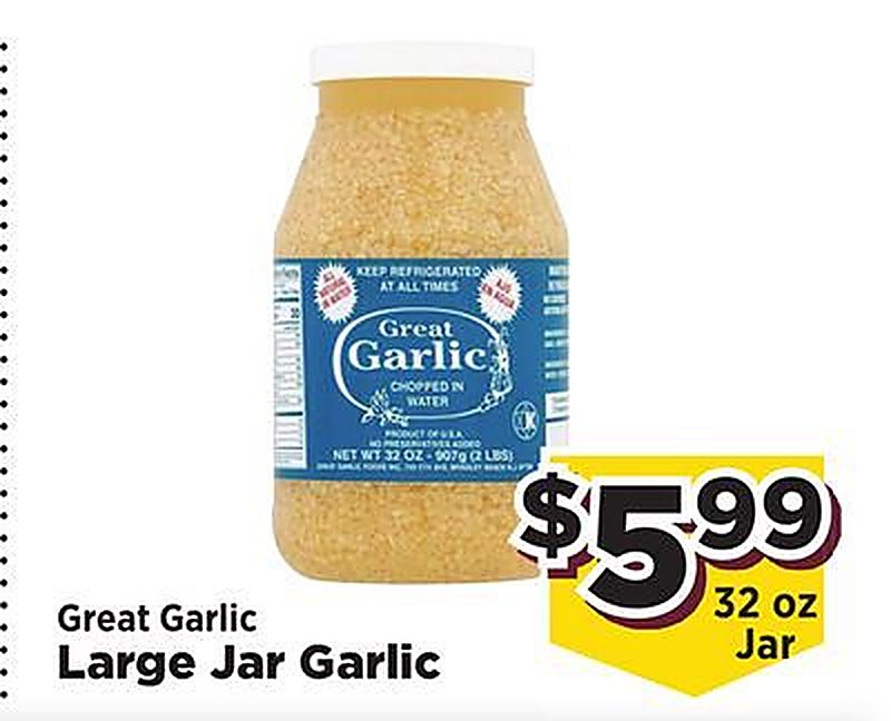 Great Garlic Large Jar Garlic - Food town Texas weekly ad deal