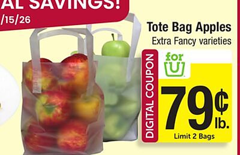 Tote Bag Apples - Shaws weekly ad deal