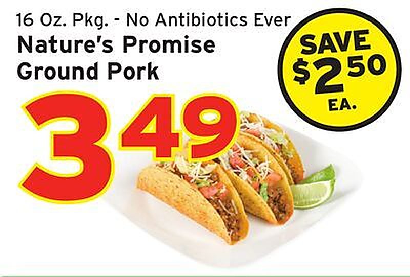 Nature's Promise Ground Pork - Hannaford weekly ad deal