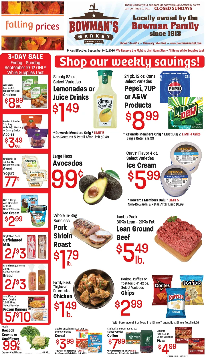 Bowman's Market Bowman's Market Sept 9-15, 2026 - Page 1
