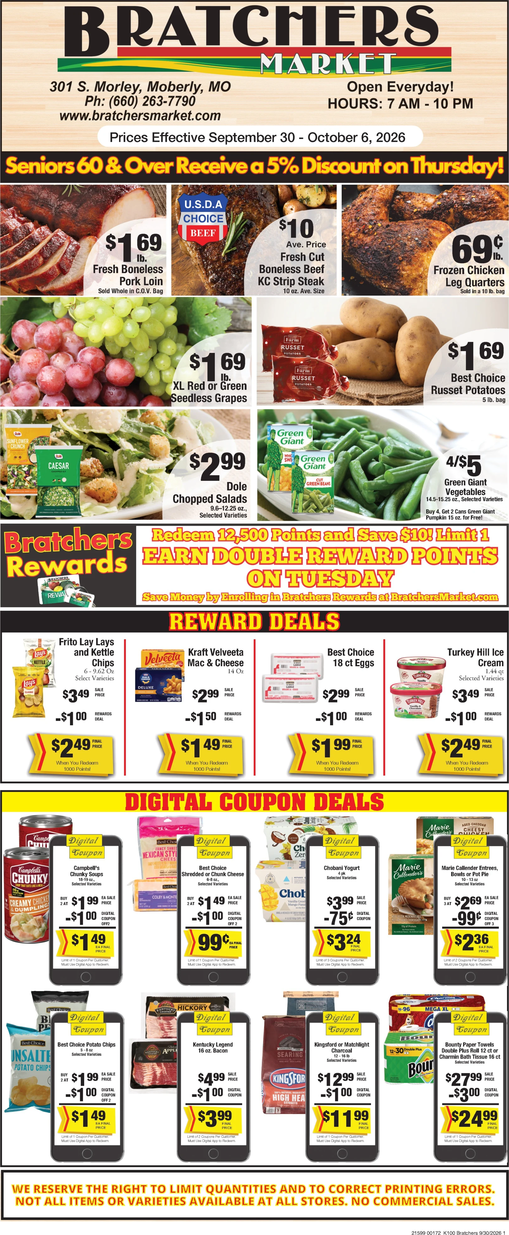 Bratcher's Market Missouri Current Ad - Page 1