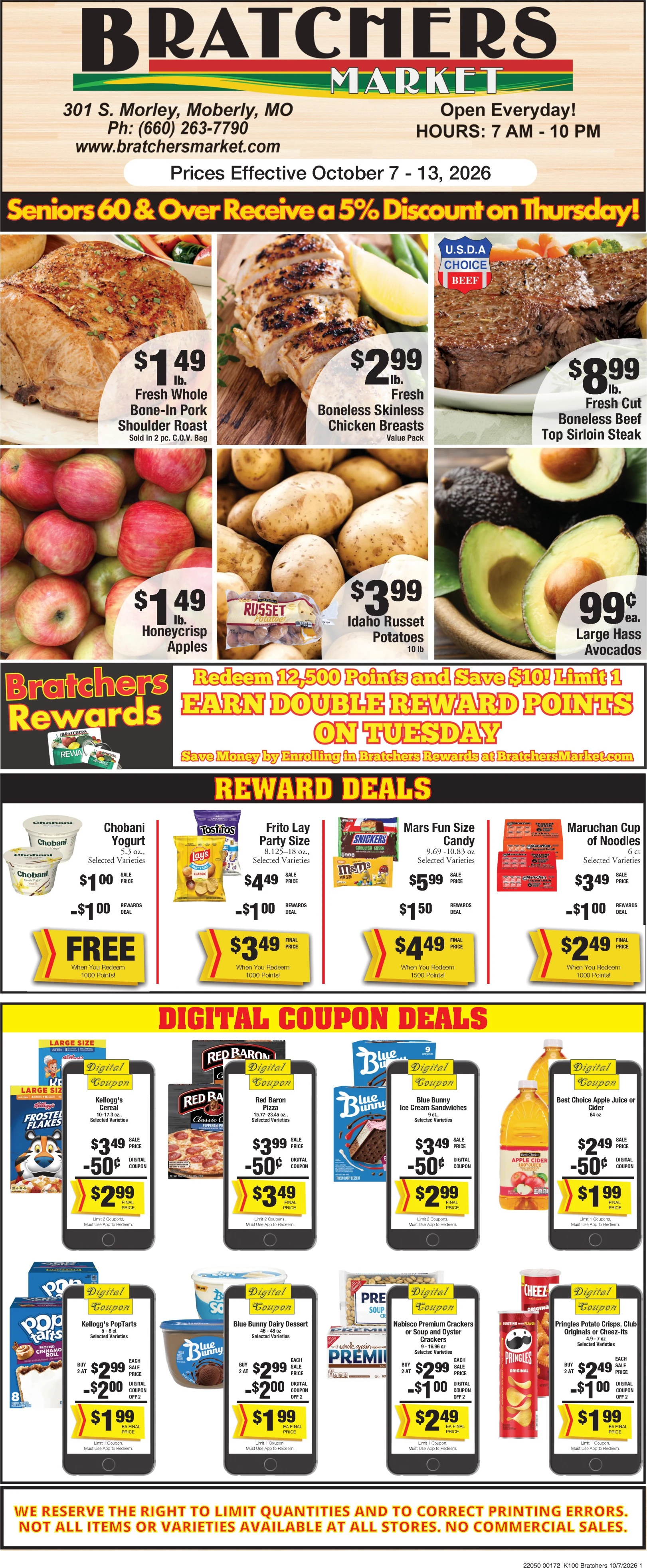 Bratcher's Market Missouri Current Ad - Page 1