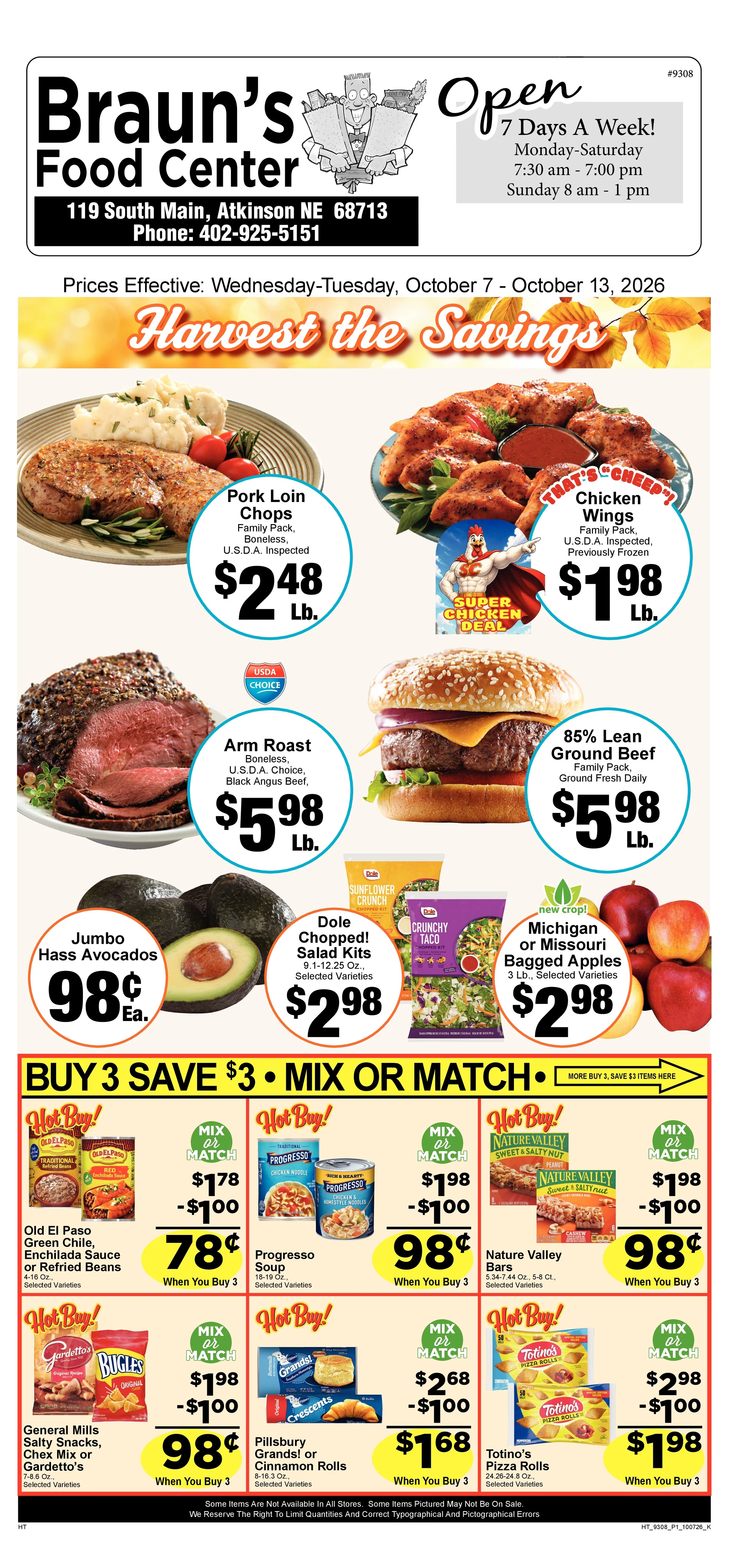 Braun's Food Center Weekly Ad - Page 1