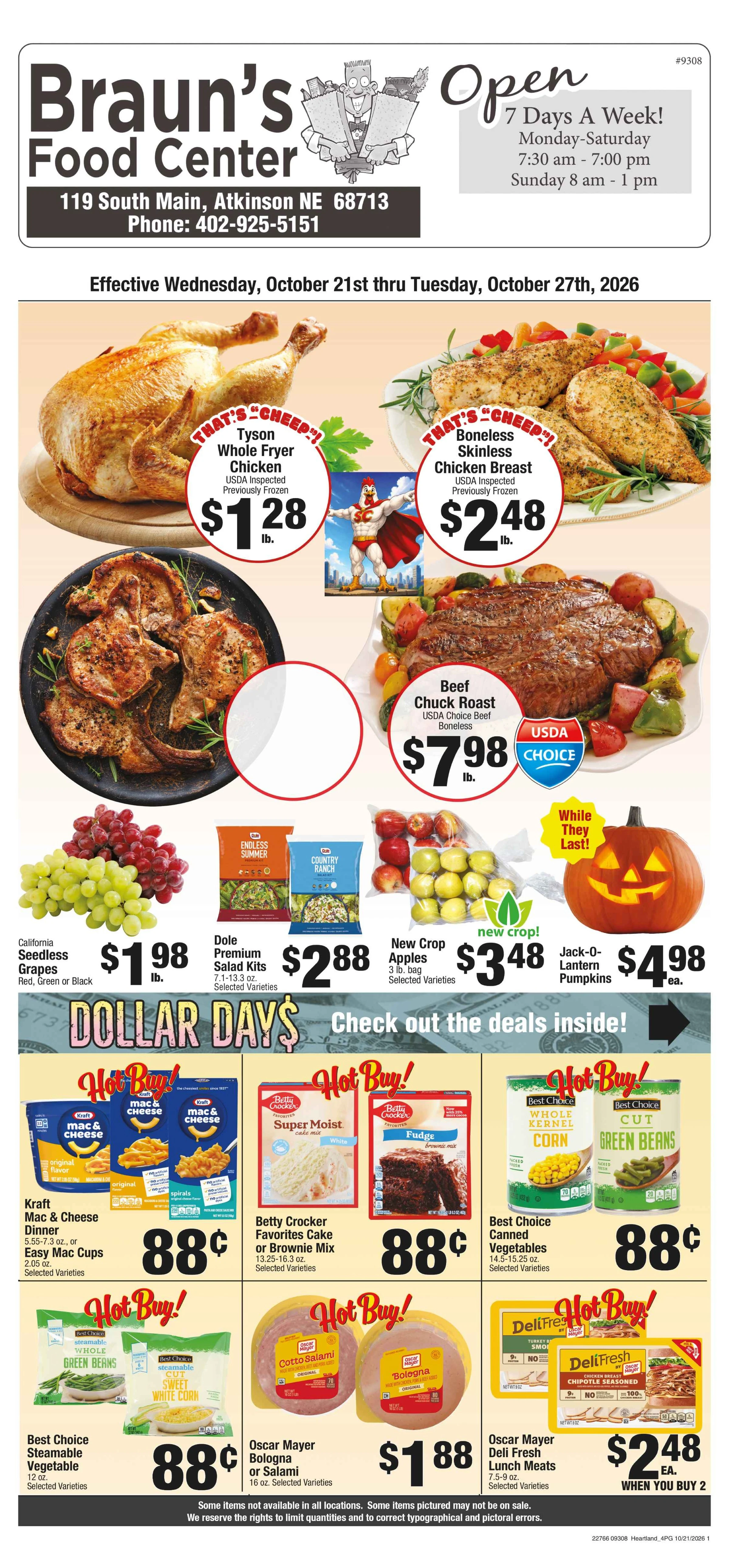 Braun's Food Center Great Deals This Week! - Page 1