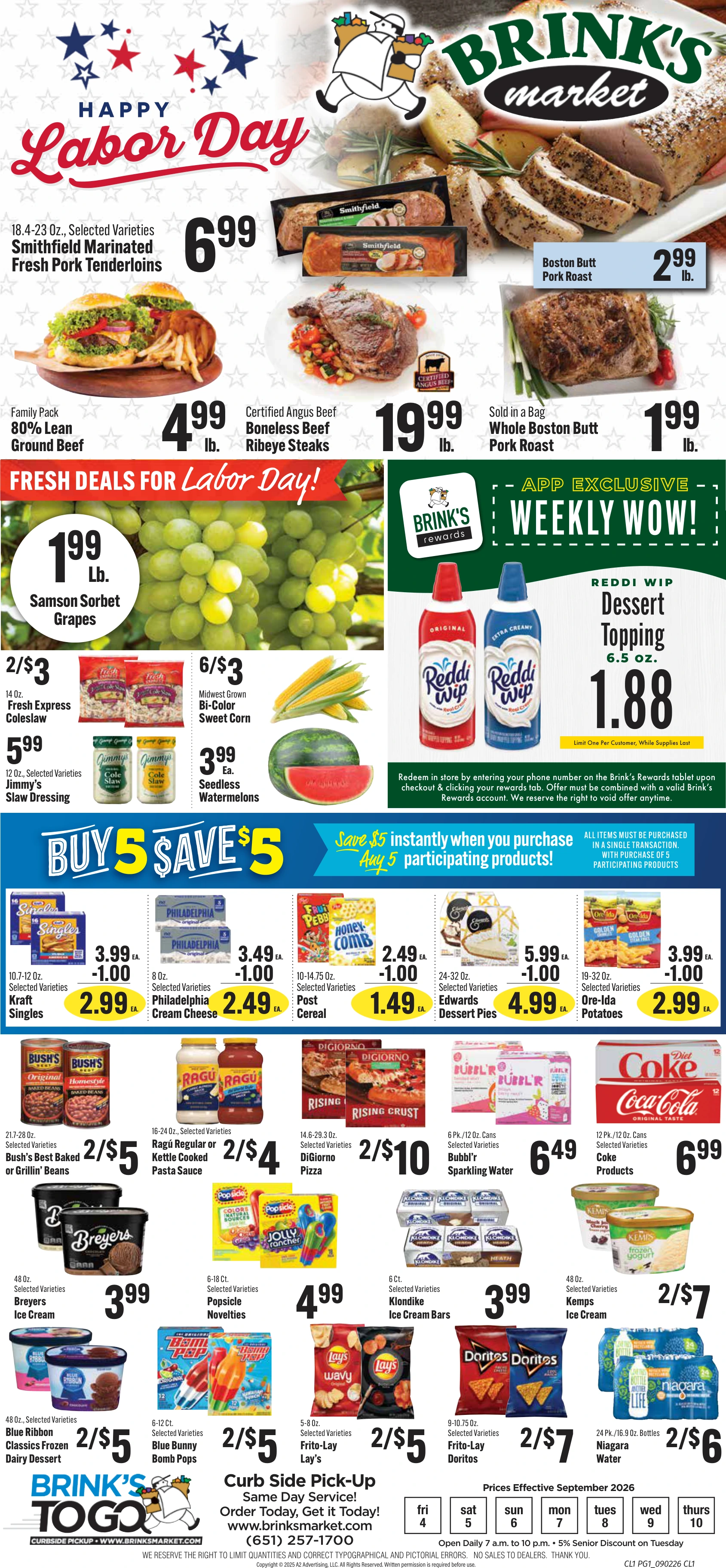 Brink's Market Weekly Ad - Page 1