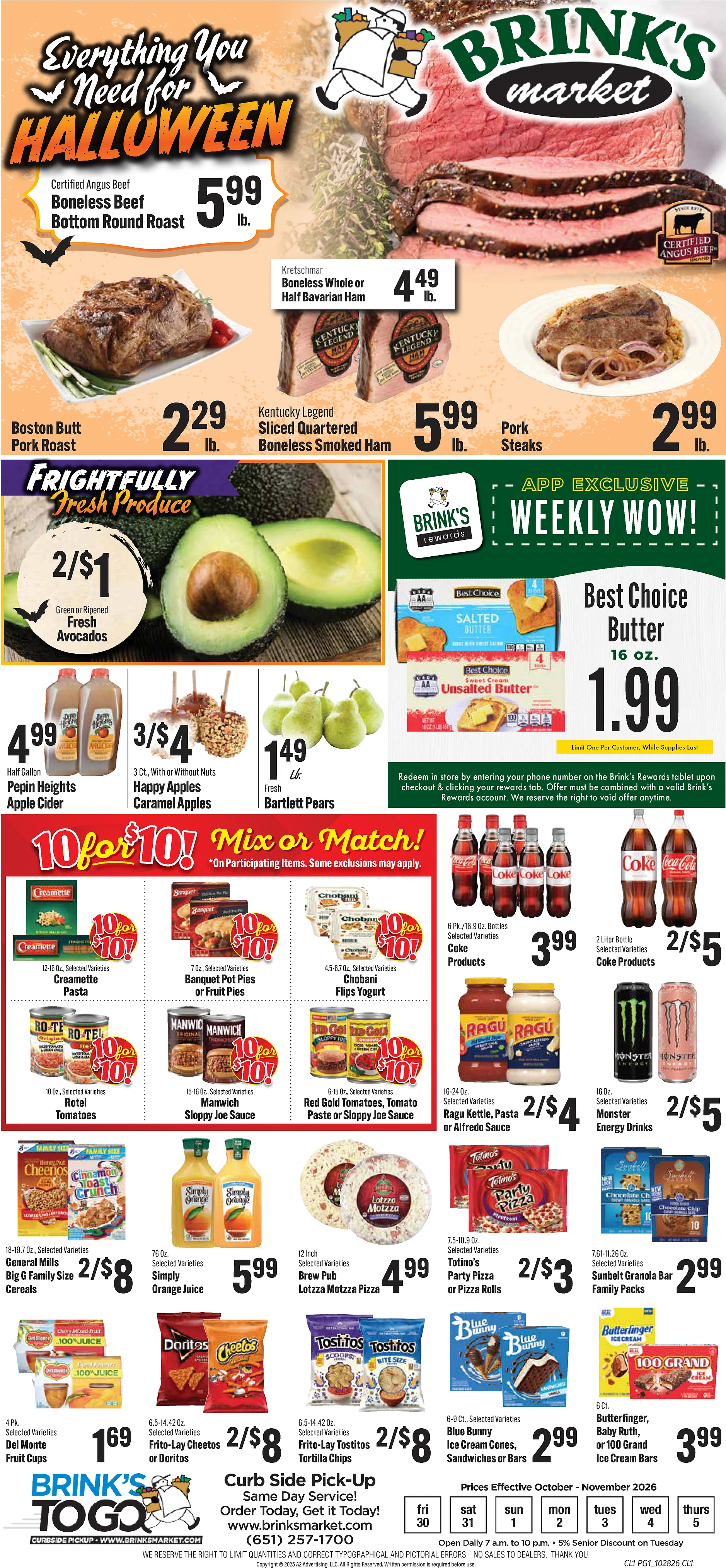 Brink's Market Weekly Ad - Page 1