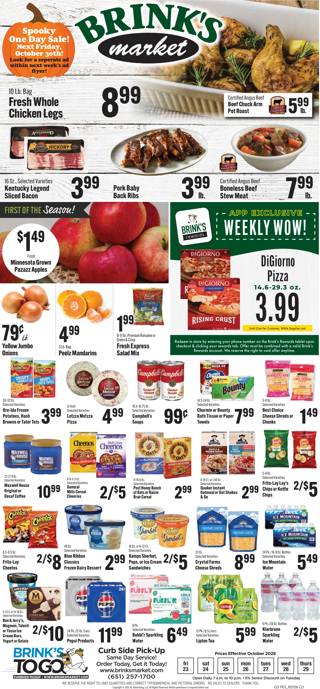 Brink's Market Weekly Ad - Page 1