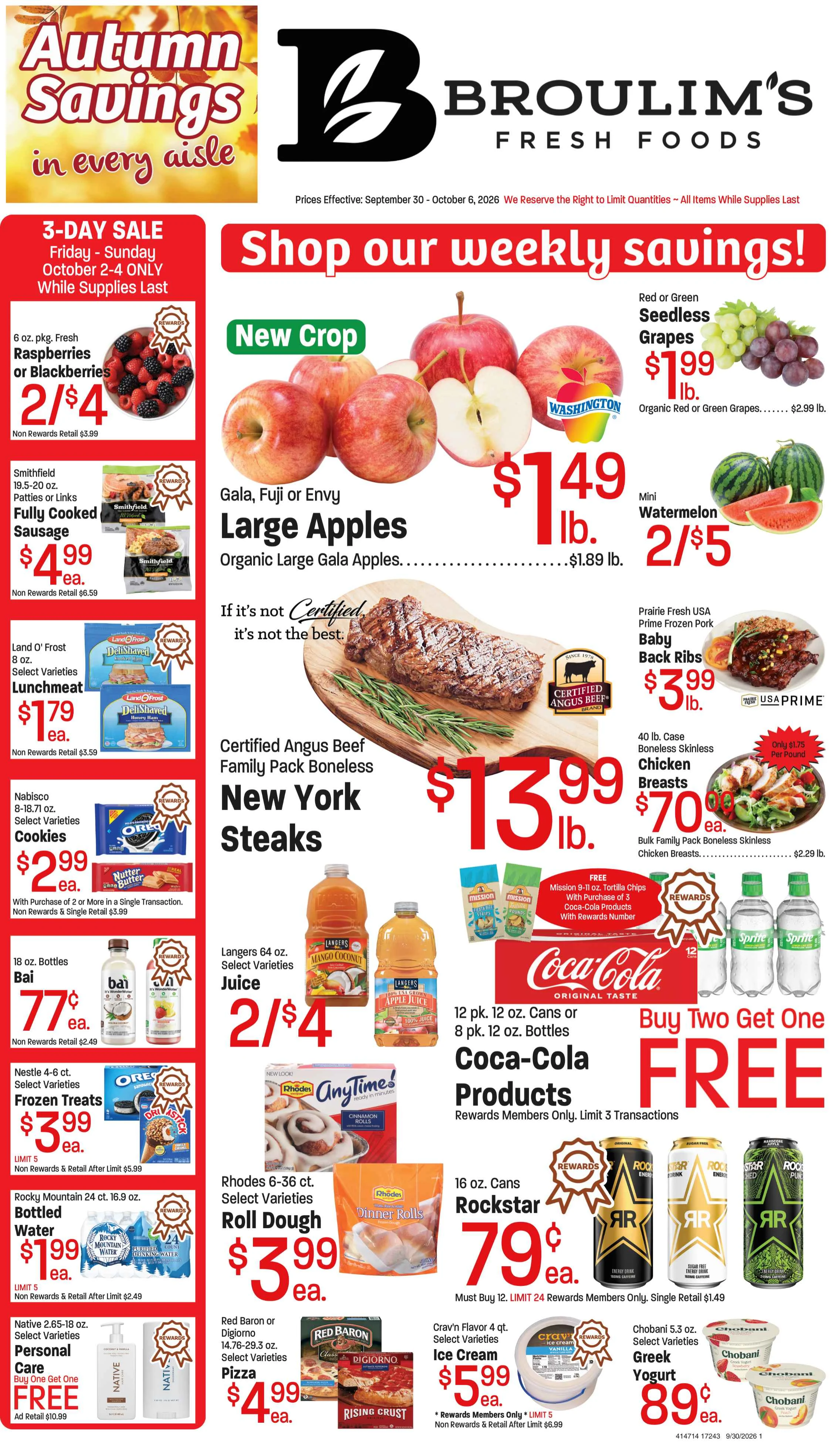 Broulim's Broulim's Ad September 30th - October 6th, 2026 - Page 1