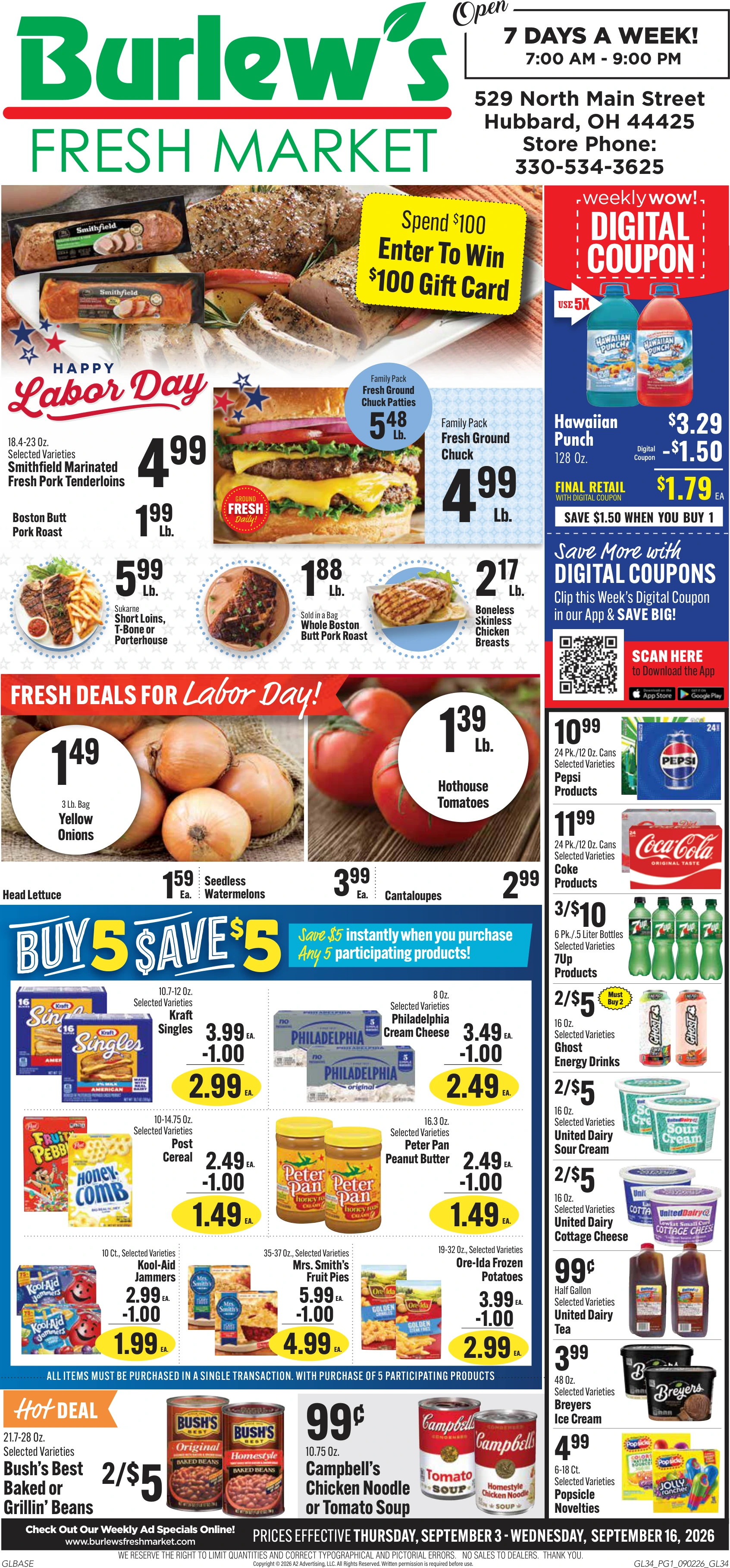 Burlew's Fresh Market Weekly Ad - Page 1