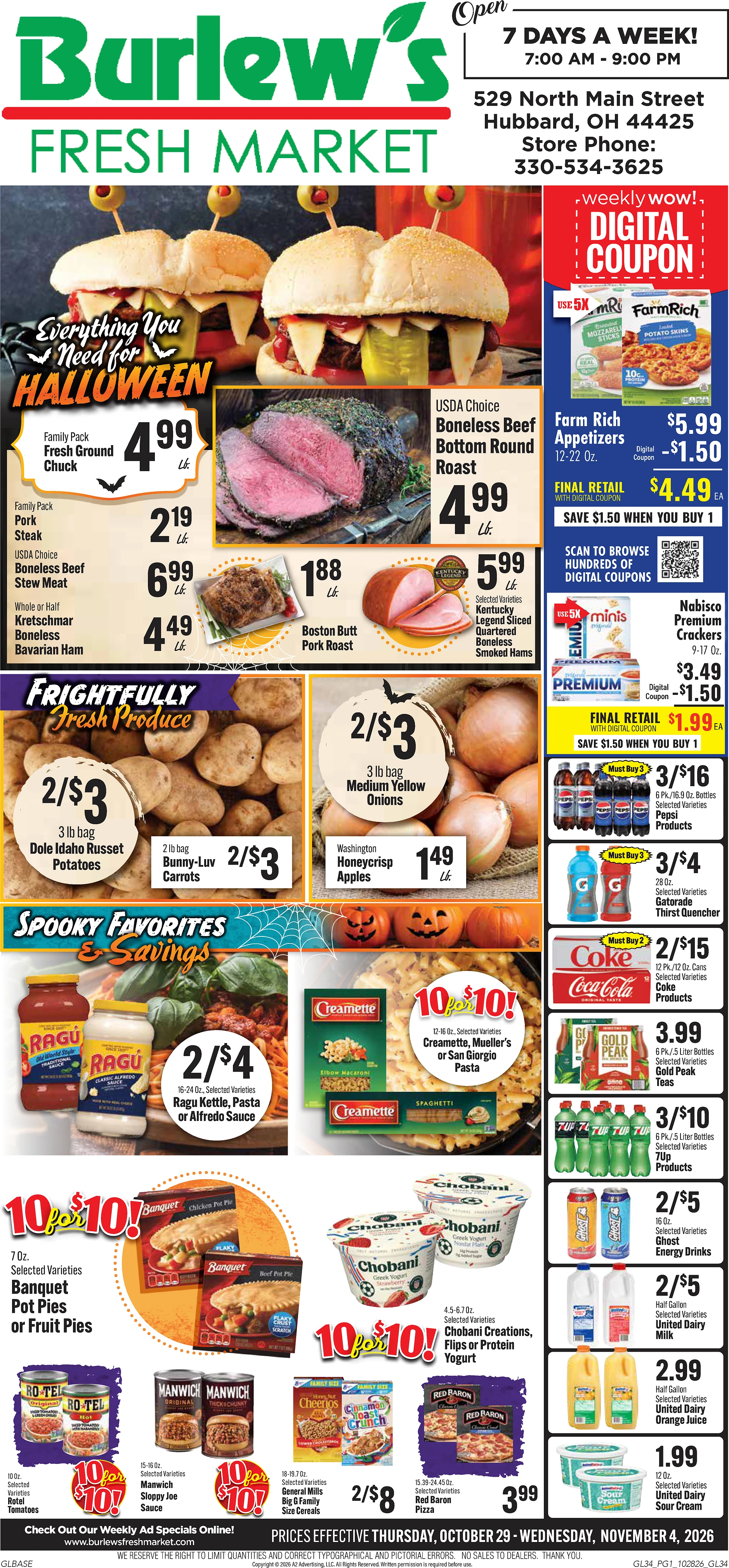 Burlew's Fresh Market Weekly Ad - Page 1