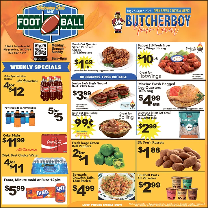 Butcher Boy Supermarket Butcher Boy Weekly Ad - Page 1