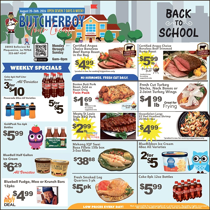 Butcher Boy Supermarket Butcher Boy Weekly Ad - Page 1