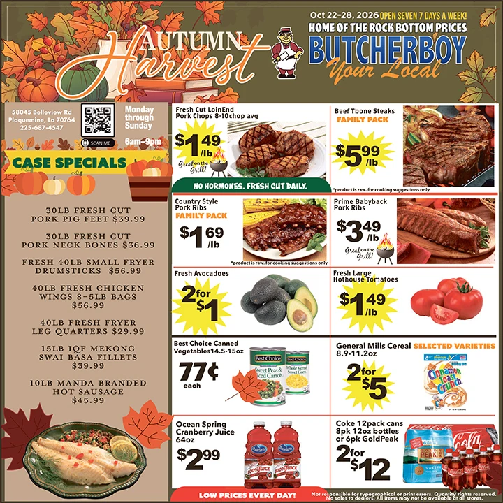 Butcher Boy Supermarket Butcher Boy Weekly Ad - Page 1